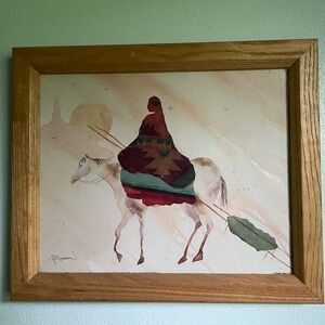 JC Madden Watercolor Woman on a Horse Print